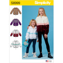 Simplicity Sewing Pattern S8999 Children's and Girls' Knit Hooded Jacket-1
