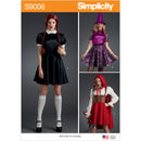 Patrón de costura Simplicity S9006 Disfraces de Halloween para mujeres-1