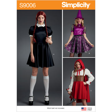 Patrón de costura Simplicity S9006 Disfraces de Halloween para mujeres
