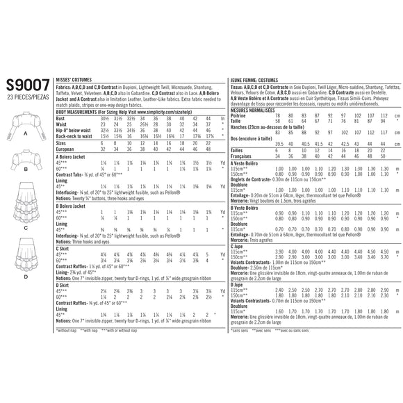 Simplicity Sewing Pattern S9007 Misses' Steampunk Costumes