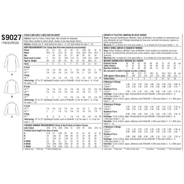 Simplicity Sewing Pattern S9027 Children's & Girls' Lined Coat - 0