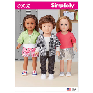 Simplicity Sewing Pattern S9032 18" Unisex Doll Clothes
