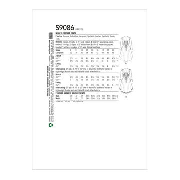 Patrón de costura Simplicity S9086 Abrigo de traje steampunk para señoras - 0