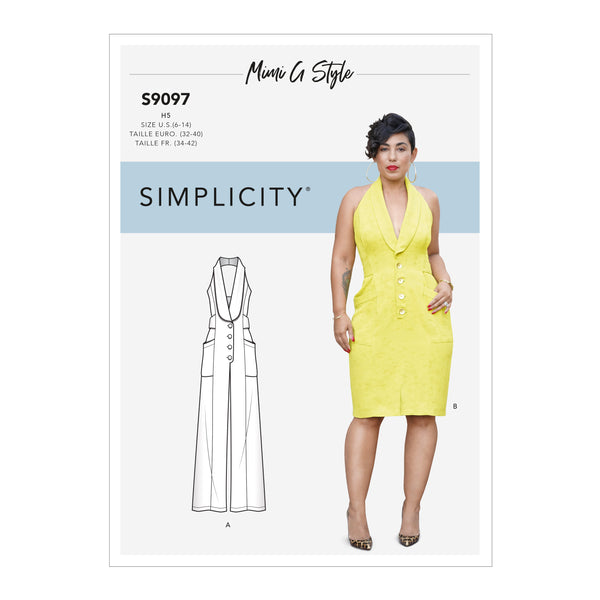 Simplicity Sewing Pattern S9097 Mimi G Style Misses' Dress & Jumpsuit