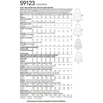 Simplicity Sewing Pattern S9123 Misses' Skirts - 0