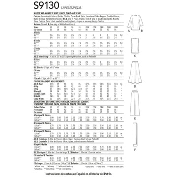 Simplicity Sewing Pattern S9130 Misses' & Women's Tops & Bottoms - 0