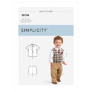 Simplicity Sewing Pattern S9194 Infants' Waistcoat, Shirt, Shorts, trousers, Tie and Pocket Square-1
