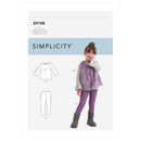 Simplicity Sewing Pattern S9198 Children's Tops, Waistcoat and Leggings-1