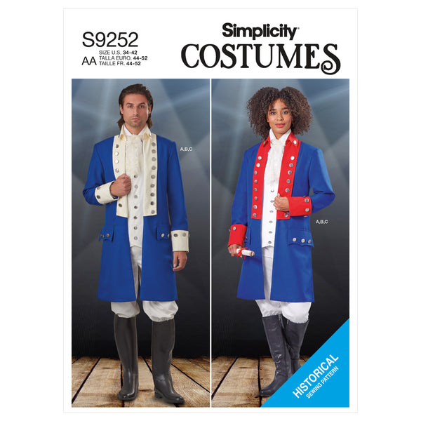 Simplicity Sewing Pattern S9252 Unisex Costumes