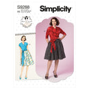 Simplicity Sewing Pattern S9288 Misses' Wrap Top & Flared Skirt-1