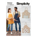 Simplicity Sewing Pattern S9302 Unisex Aprons-1