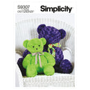Simplicity Sewing Pattern S9307 Plush Bears in Two Sizes-1