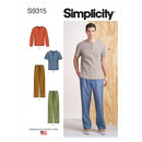 Simplicity Sewing Pattern S9315 Men's  Casual Tops and Trousers-1