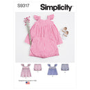 Simplicity Sewing Pattern S9317 Babies' Dress, Top and Shorts-1