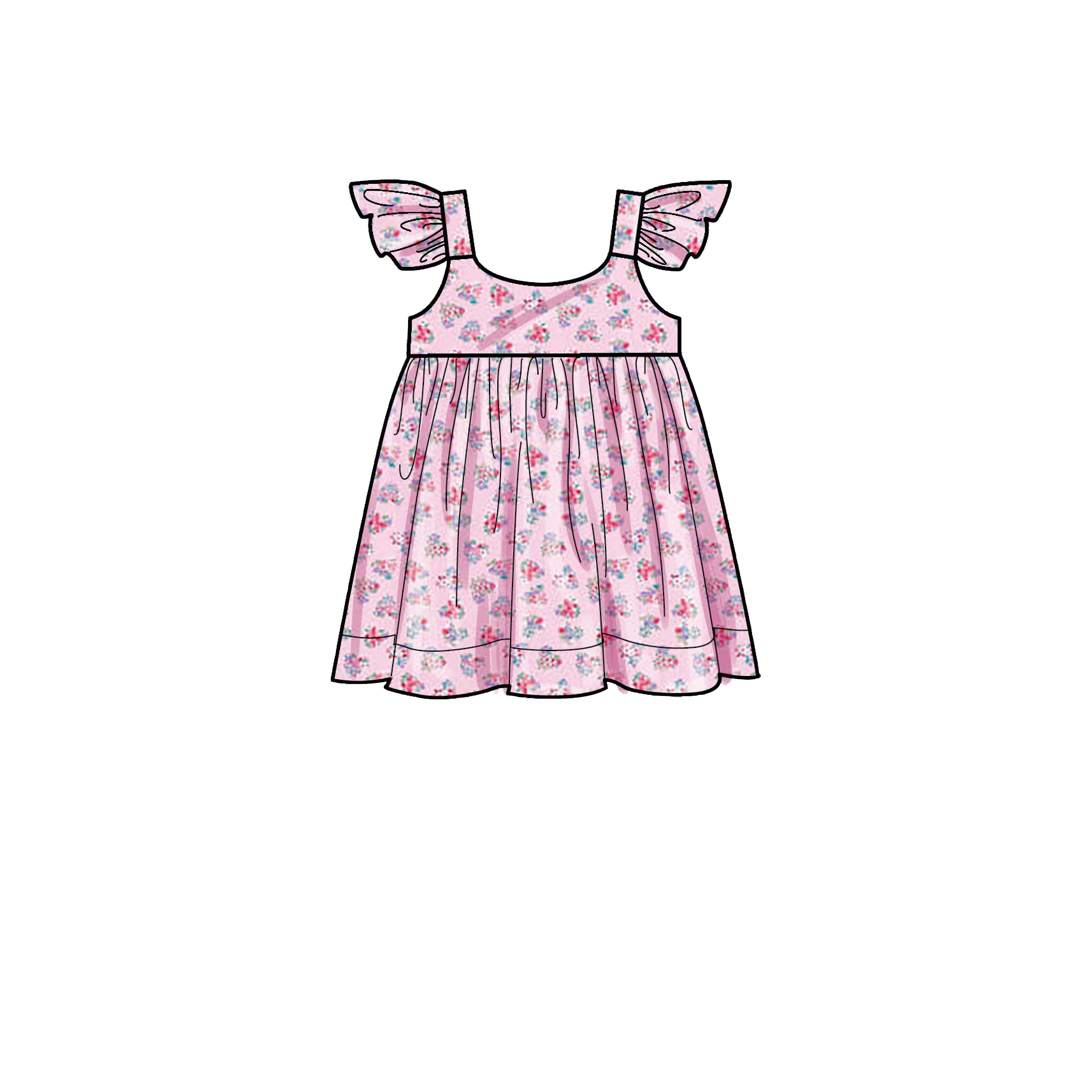 Simplicity Sewing Pattern S9317 Babies' Dress, Top and Shorts