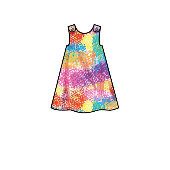 Simplicity Sewing Pattern S9318 Toddlers'  Tops, Dresses, and Shorts