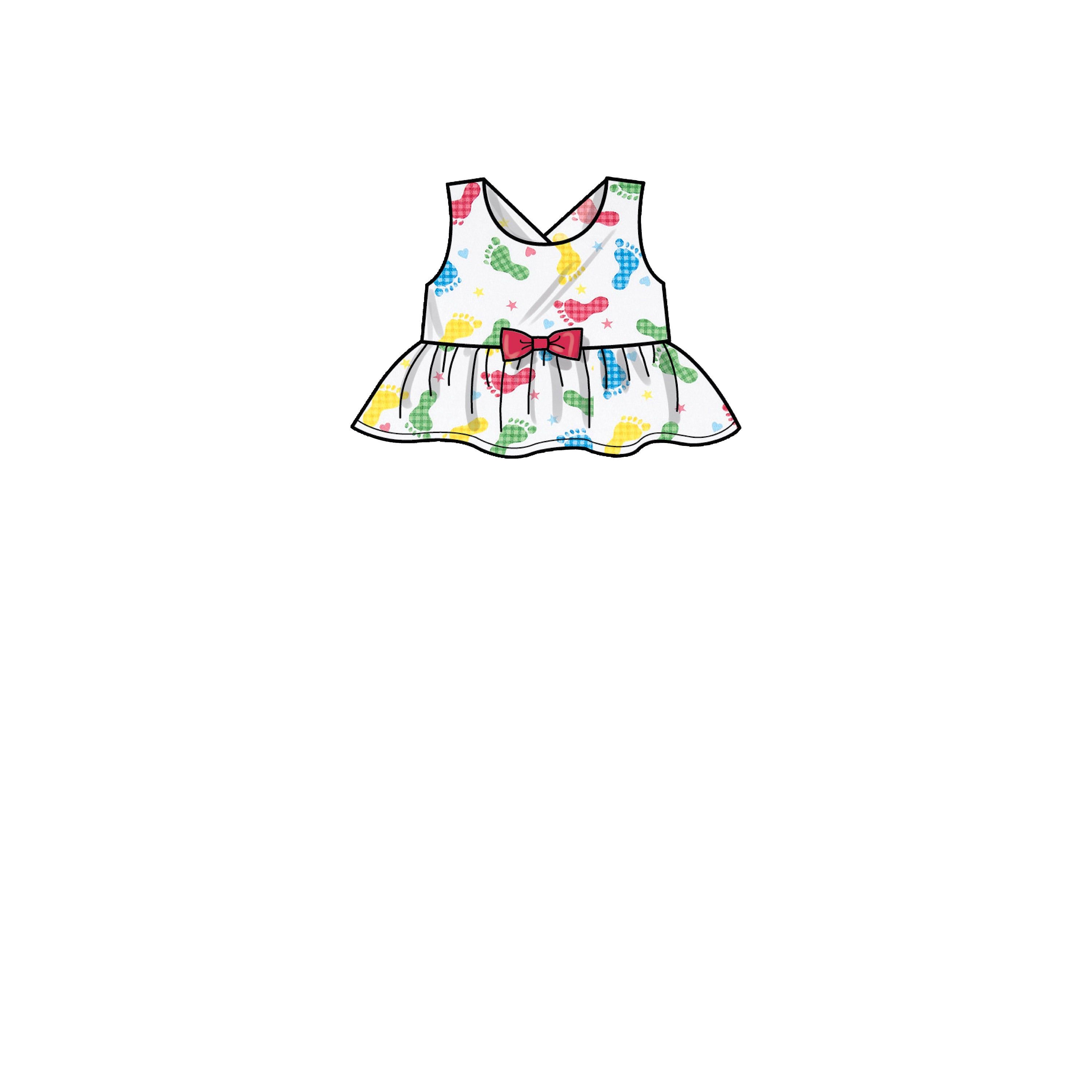 Simplicity Sewing Pattern S9319 Toddlers'  Top, Dresses, Rompers and Panties