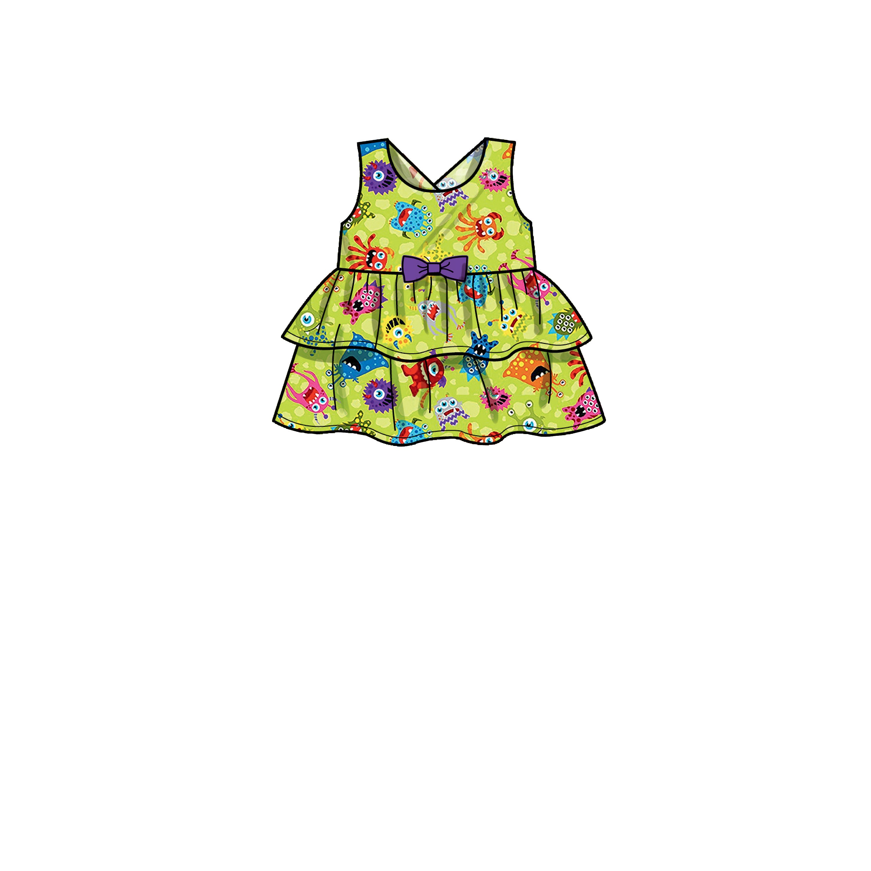 Simplicity Sewing Pattern S9319 Toddlers'  Top, Dresses, Rompers and Panties