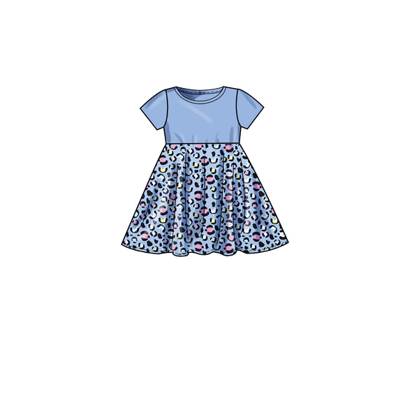 Patrón de costura Simplicity S9322 Vestidos sin cierres para niñas y niños
