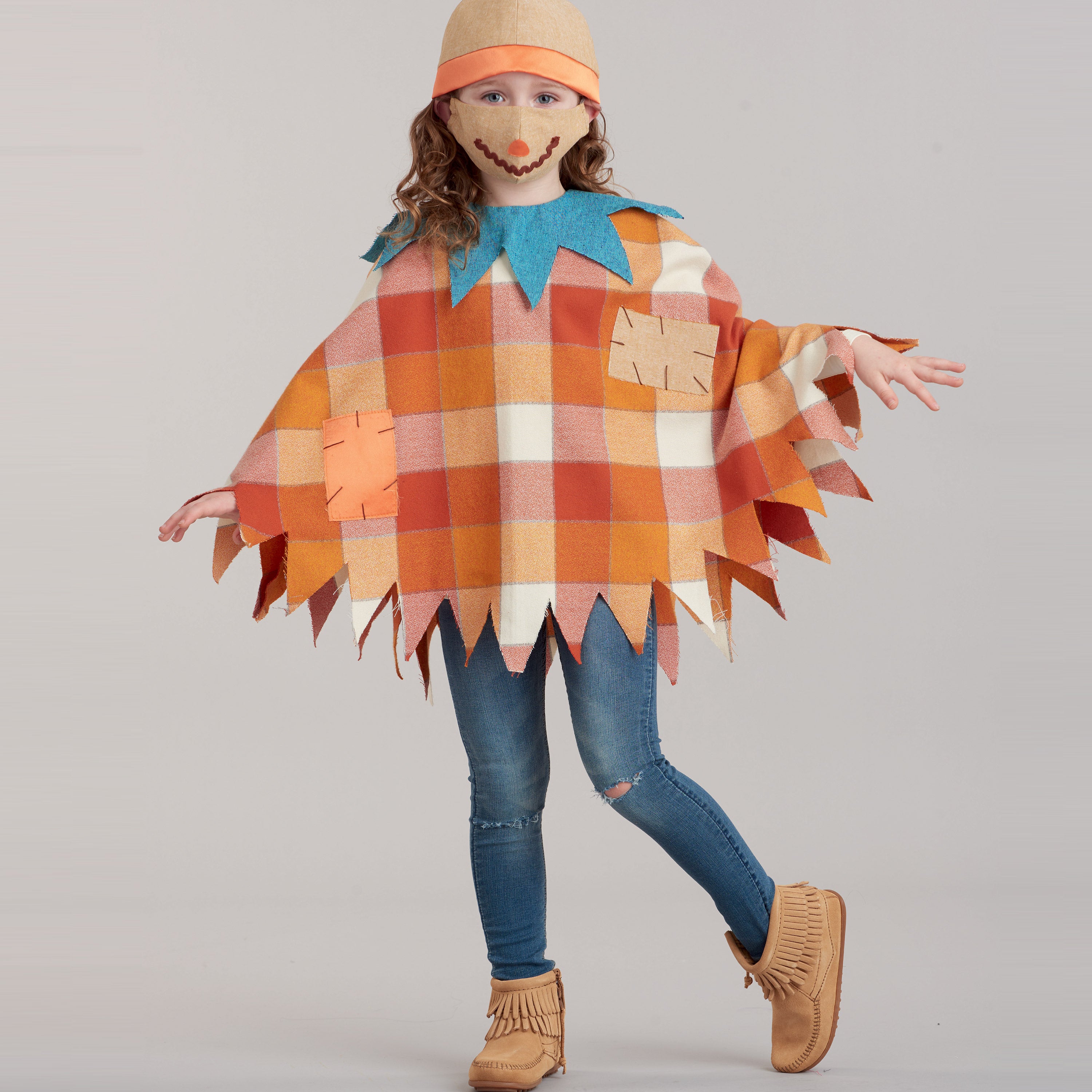 Simplicity Sewing Pattern S9351 Children's Poncho Costumes, Hats and Face Masks