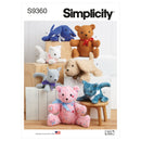 Simplicity Sewing Pattern S9360 Plush Animals-1