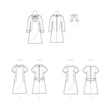 Simplicity Sewing Pattern S9371 Misses' and Women's Dress with Collar, Cuff and Sleeve Variations - 0