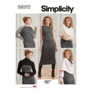 Simplicity Sewing Pattern S9372 Misses' Knit Dress and Shrugs-1