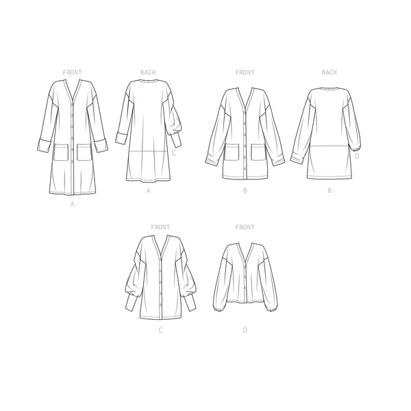 Simplicity Sewing Pattern S9373 Misses' Knit Cardigans