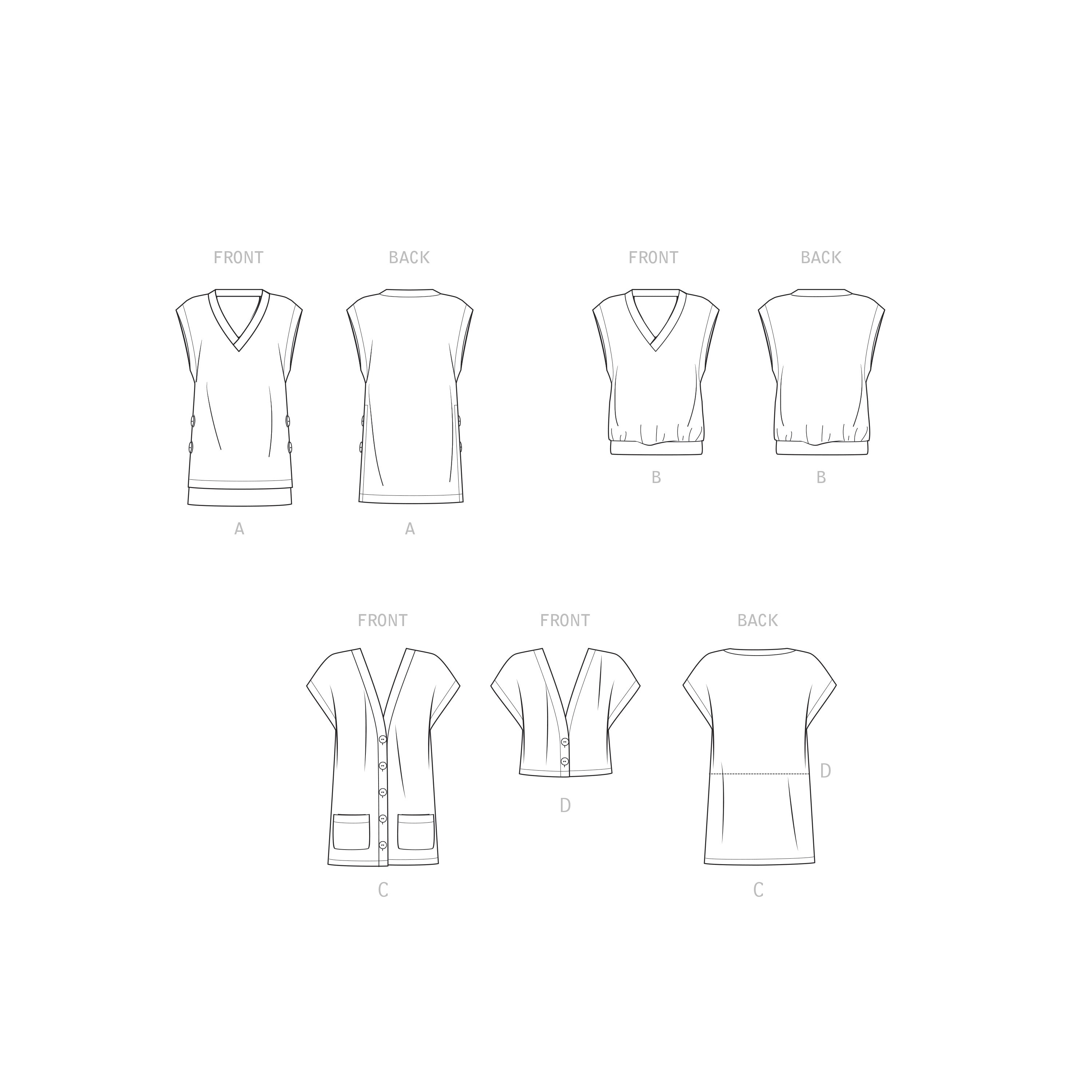 Simplicity Sewing Pattern S9374 Misses' Knit Waistcoats