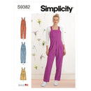 Simplicity Sewing Pattern S9382 Misses' Overall with Shaped Raised Waist and Back Ties-1