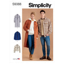 Simplicity Sewing Pattern S9388 Unisex Shirt Jackets-1
