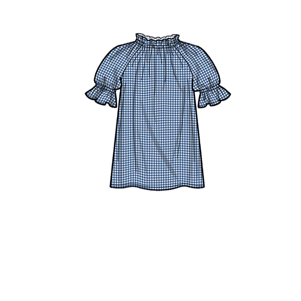 Simplicity Sewing Pattern S9393 Children's Dress, Tunic, Top and Trousers