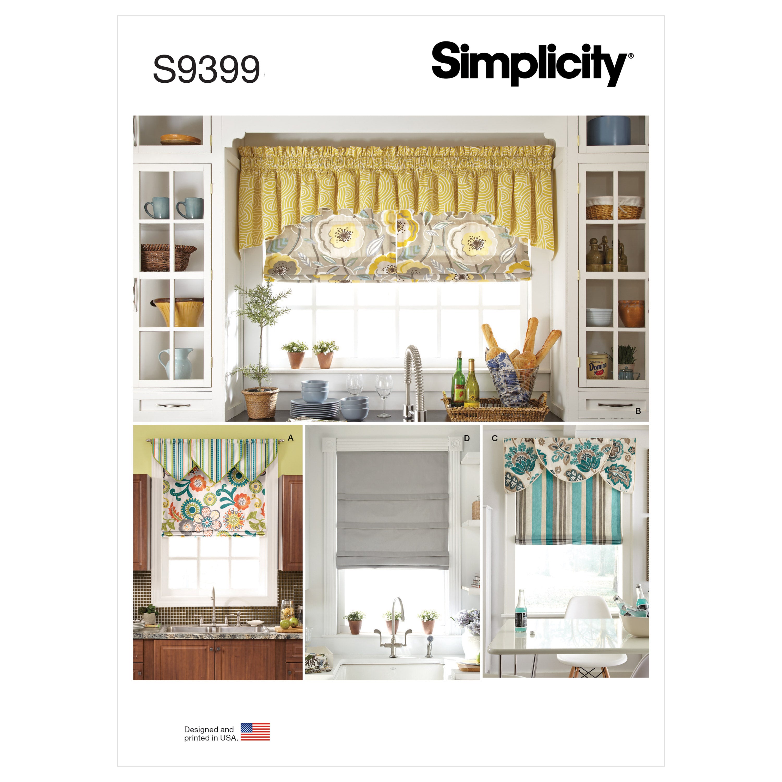 Simplicity Sewing Pattern S9399 Roman Blinds and Valances