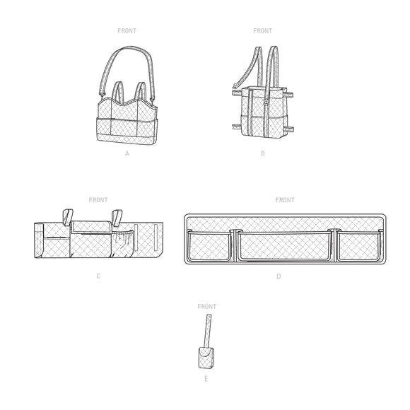 Simplicity Sewing Pattern S9400 Mobility Walker Accessories, Bag and Organizer