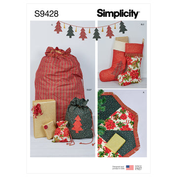 Patrón de costura Simplicity S9428 Adornos navideños