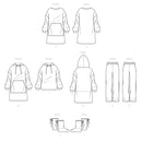 Simplicity Sewing Pattern S9456 Unisex Oversized Hoodies, Bottoms and Booties-13