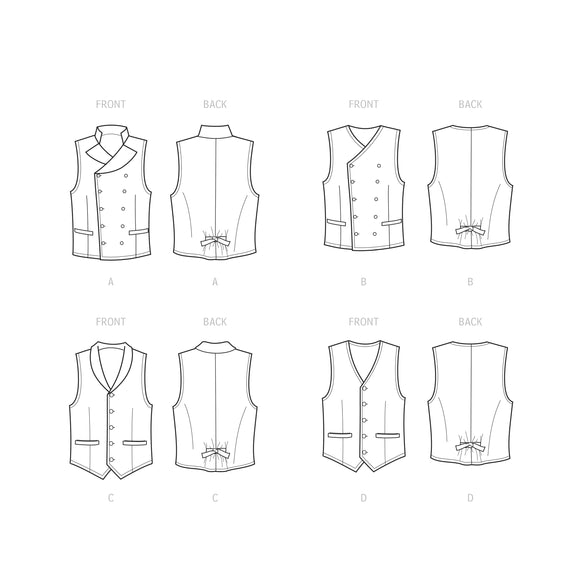 Simplicity Sewing Pattern S9457 Men's Waistcoats