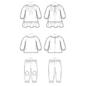 Simplicity Sewing Pattern S9460 Toddlers' and Children's Dress, Top and Trousers