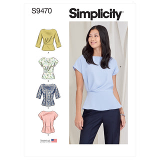 Simplicity Sewing Pattern S9470 Misses' Peplum Tops