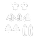 Simplicity Sewing Pattern S9485 TODDLERS' KNIT TOP, JACKET, VEST, SKIRT AND PANTS-11