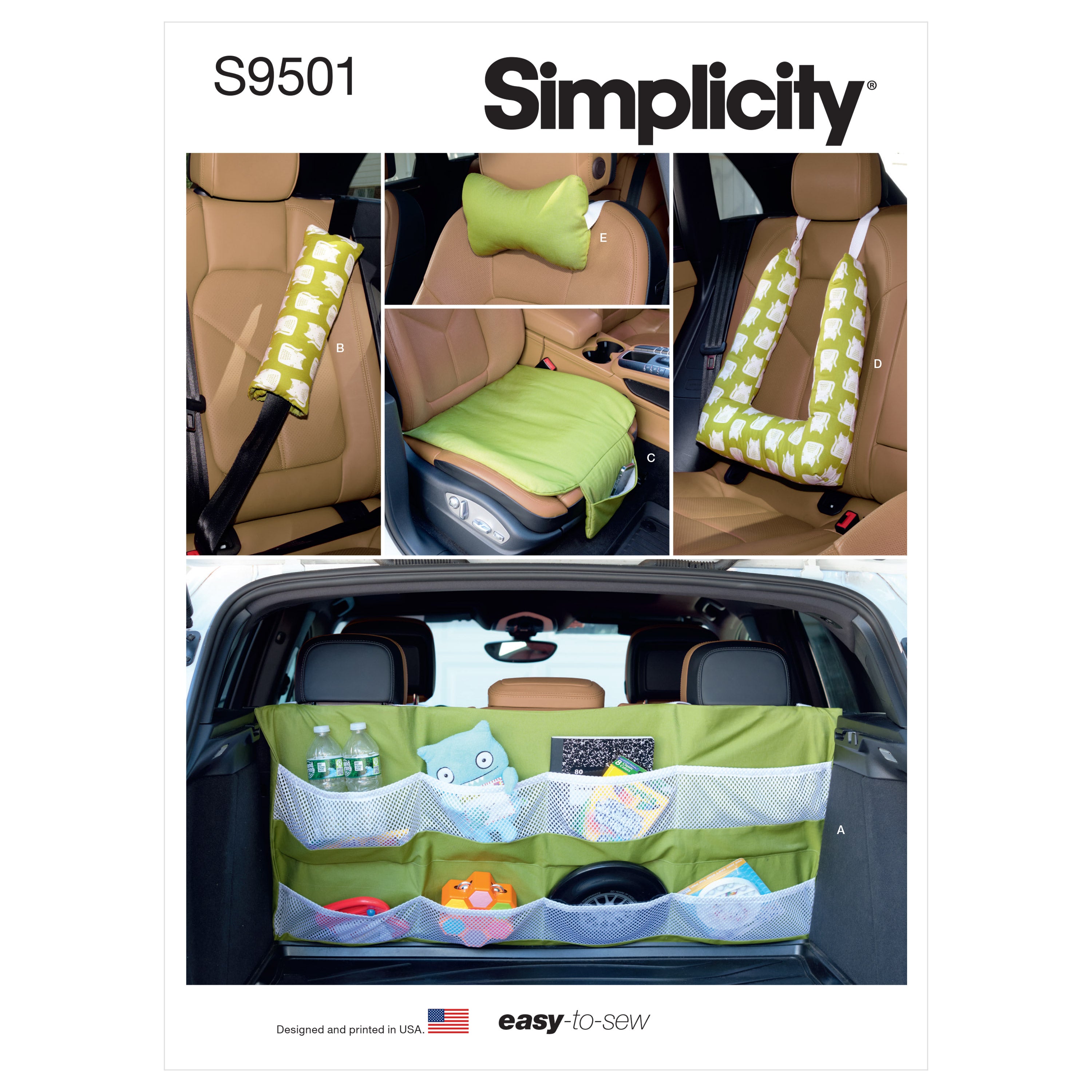 Simplicity Sewing Pattern S9501 CAR ACCESSORIES