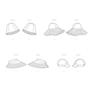 Simplicity Sewing Pattern S9505 HATS IN FOUR STYLES-6