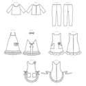 Simplicity Sewing Pattern S9523 18" DOLL CLOTHES