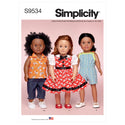 Simplicity Sewing Pattern S9534 18" DOLL CLOTHES