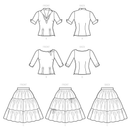 Simplicity Sewing Pattern S9537 MISSES' BLOUSES AND SKIRT-3