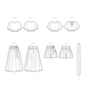 Simplicity Sewing Pattern S9550 MISSES' TOPS, SKIRT AND SHORTS-5