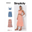 Simplicity Sewing Pattern S9552 MISSES' TOP AND SKIRTS-1