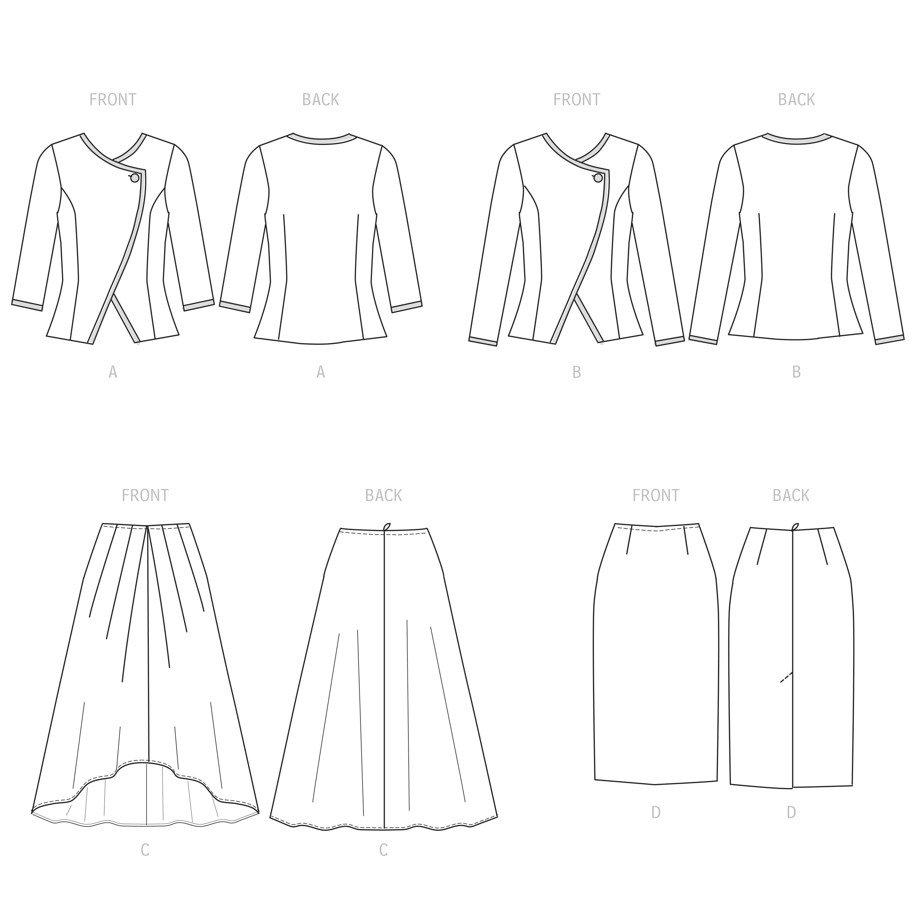 Simplicity Sewing Pattern S9555 MISSES' JACKET AND SKIRTS