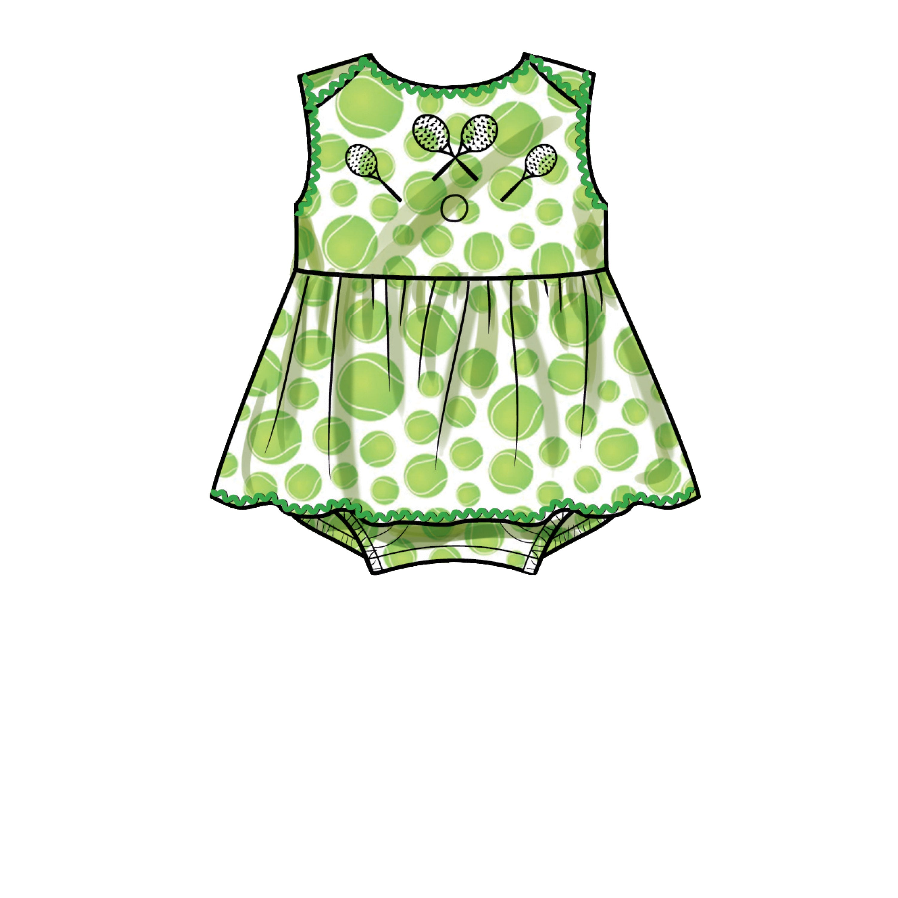 Simplicity Sewing Pattern S9557 BABIES' ROMPER