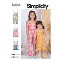 Simplicity Sewing Pattern S9558 TODDLERS' AND CHILDREN'S JUMPSUIT, ROMPER AND JUMPER